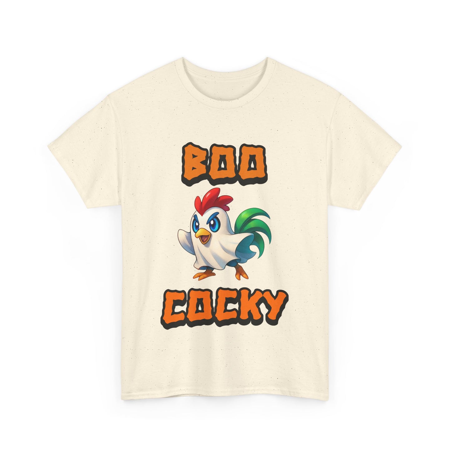 Funny Halloween Chicken Shirt - Boo Cocky Ghost Rooster Tee, Farm Animal Pun Shirt, Spooky Season Humor Top