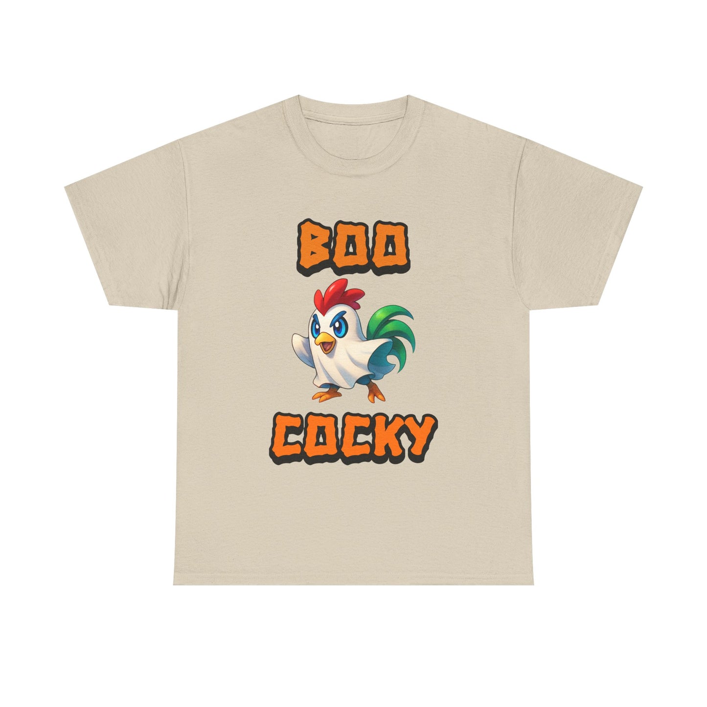 Funny Halloween Chicken Shirt - Boo Cocky Ghost Rooster Tee, Farm Animal Pun Shirt, Spooky Season Humor Top