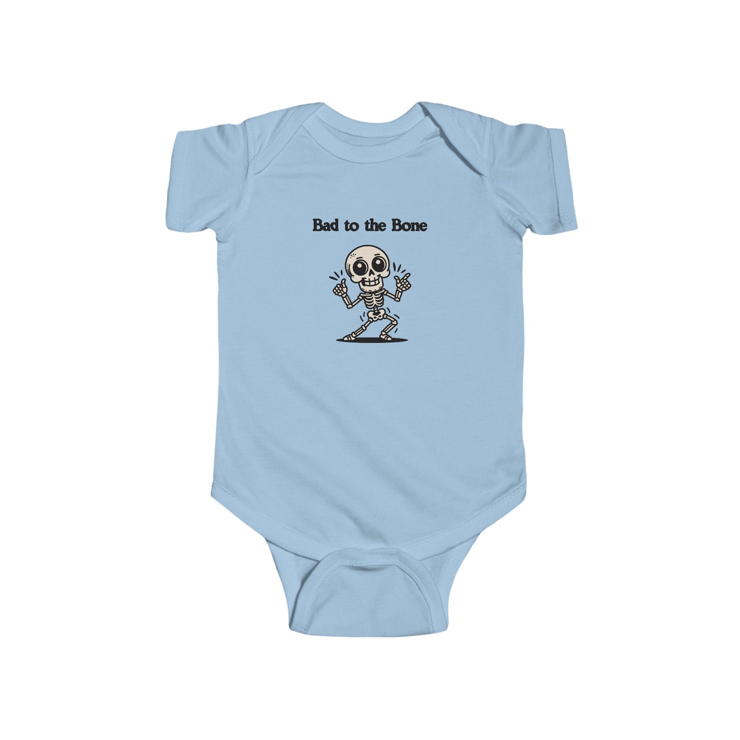 Bad to the Bone Infant Bodysuit, Funny Baby Clothing, Halloween Outfit, Skull Design, Cute Infant Apparel