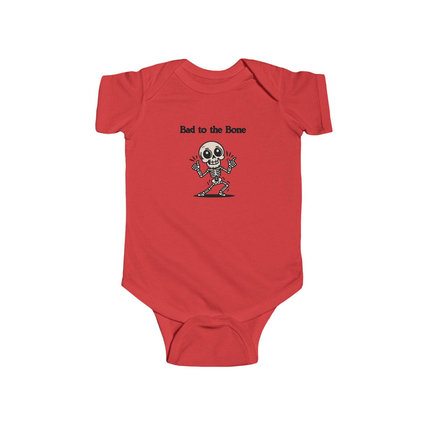 Bad to the Bone Infant Bodysuit, Funny Baby Clothing, Halloween Outfit, Skull Design, Cute Infant Apparel