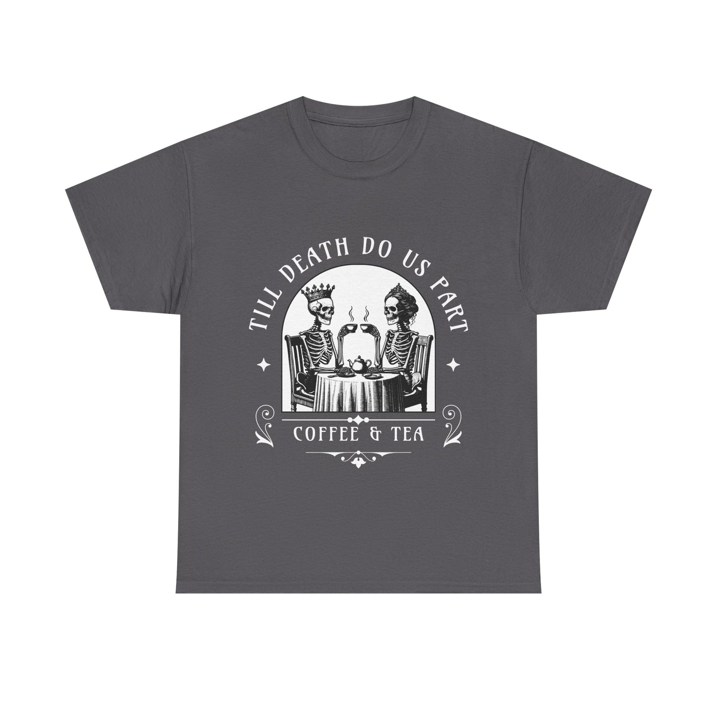 Coffee with the Dead Unisex Tee | Spooky Graphic Tee, Halloween Shirt, Casual Wear, Unique Gift, Vintage Style