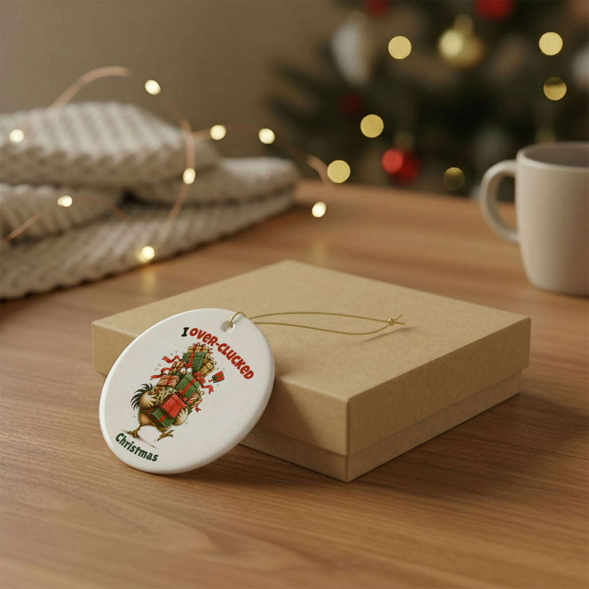 Funny Chicken Christmas Ornament – I May Have Over-Clucked Christmas