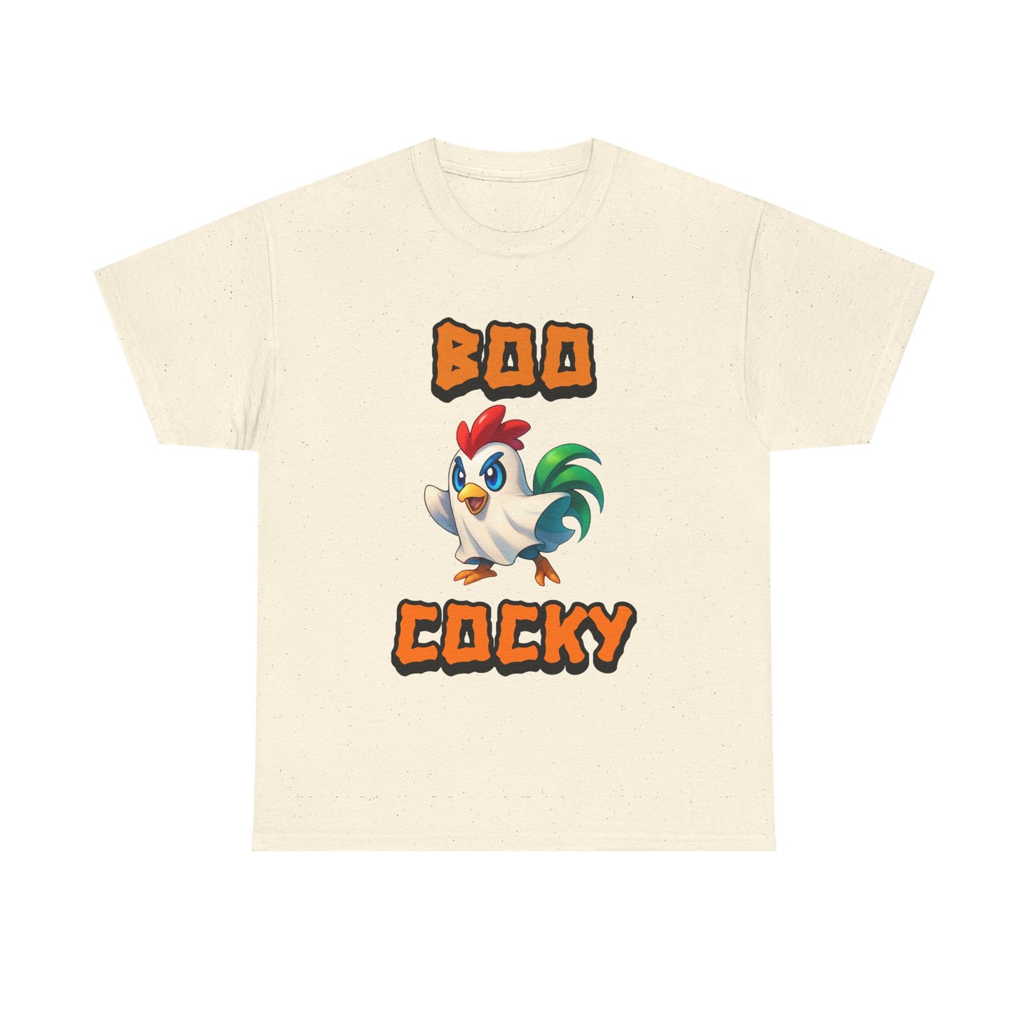 Funny Halloween Chicken Shirt - Boo Cocky Ghost Rooster Tee, Farm Animal Pun Shirt, Spooky Season Humor Top