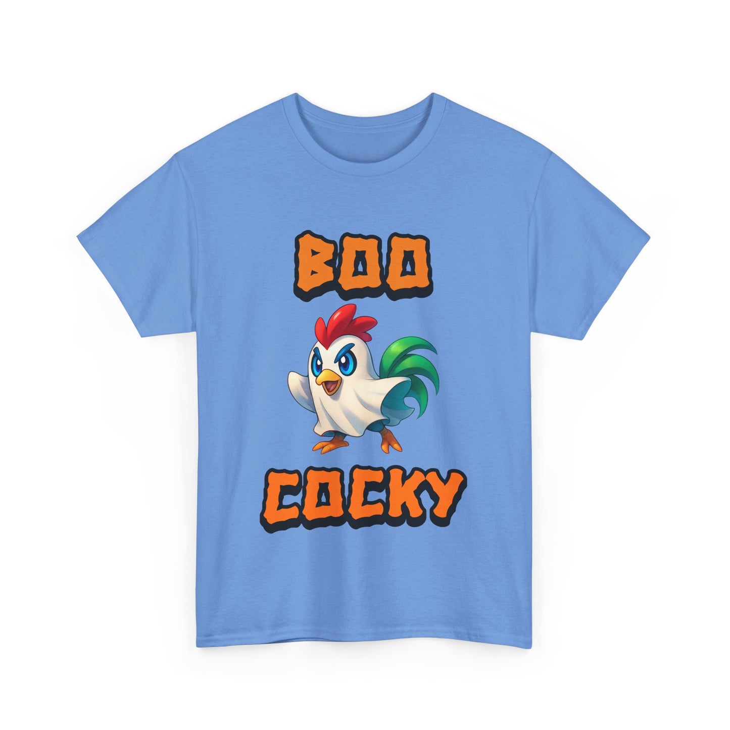 Funny Halloween Chicken Shirt - Boo Cocky Ghost Rooster Tee, Farm Animal Pun Shirt, Spooky Season Humor Top