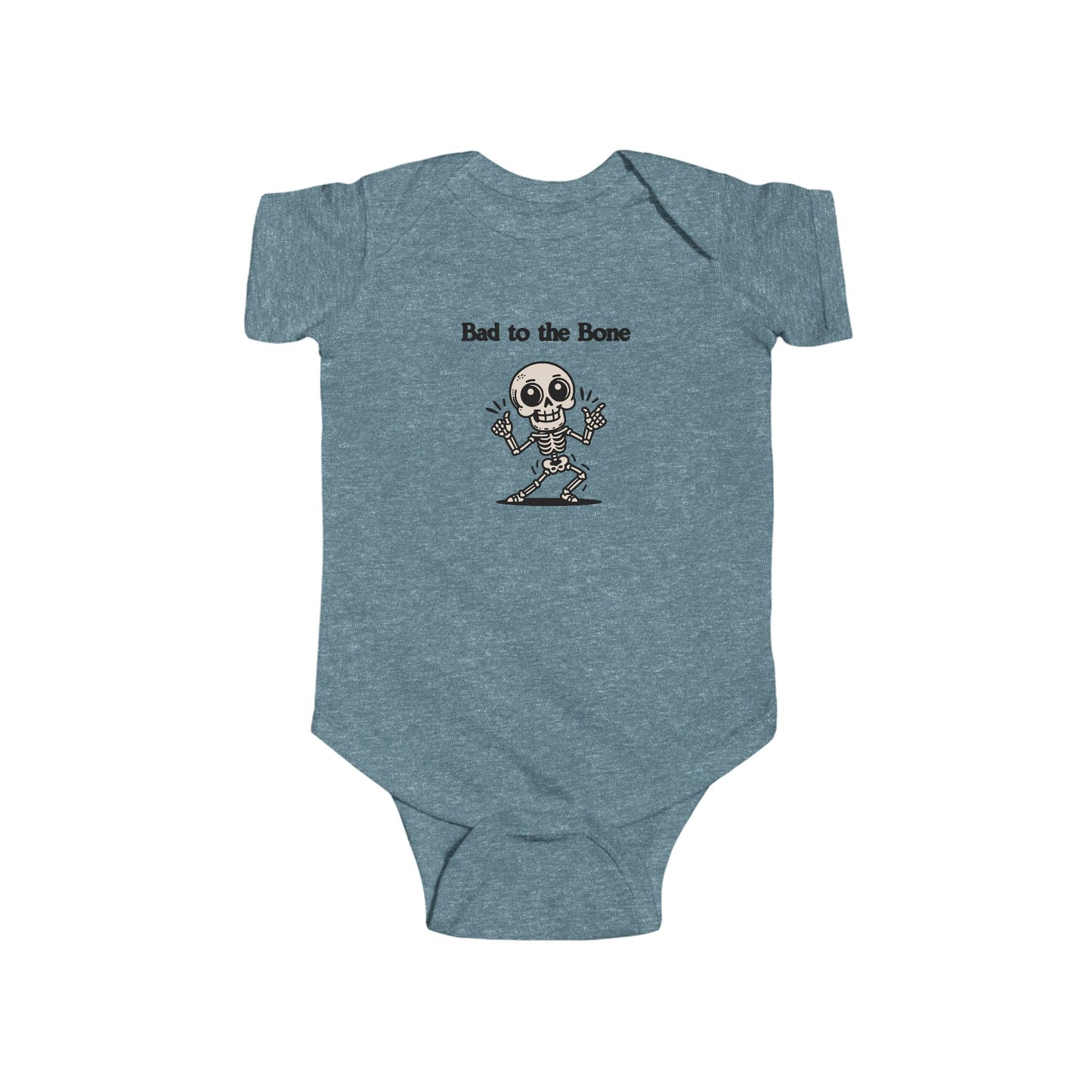 Bad to the Bone Infant Bodysuit, Funny Baby Clothing, Halloween Outfit, Skull Design, Cute Infant Apparel