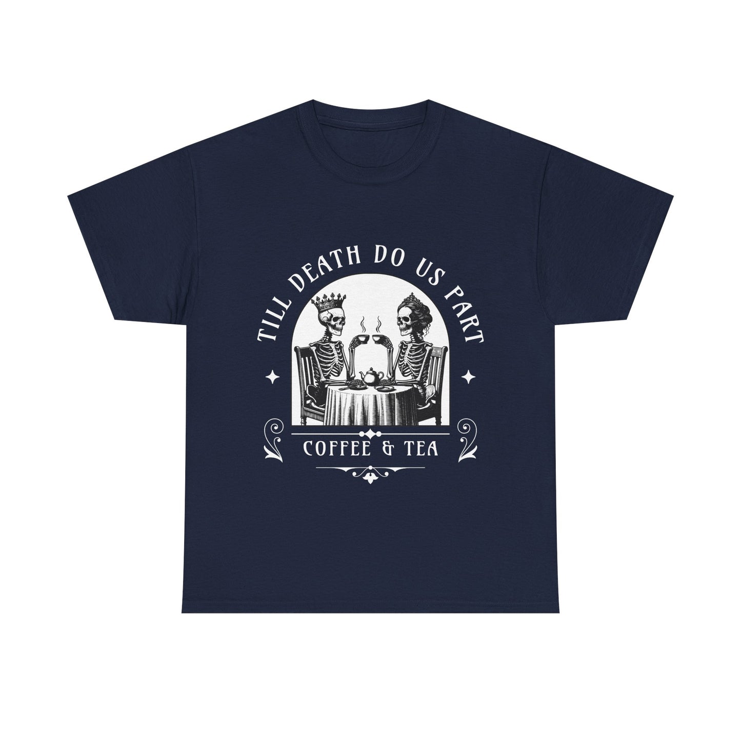 Coffee with the Dead Unisex Tee | Spooky Graphic Tee, Halloween Shirt, Casual Wear, Unique Gift, Vintage Style