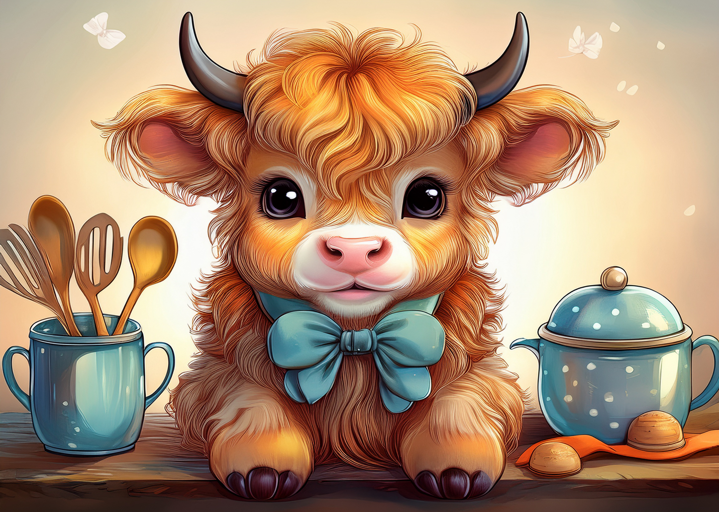 Baby Highland Cow Cutting Board