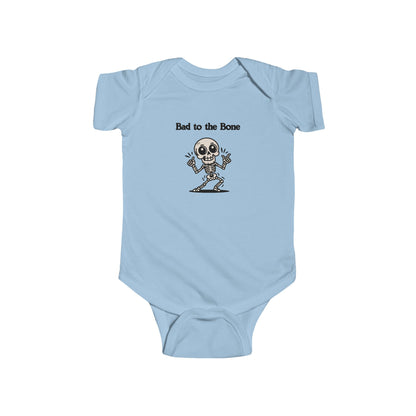 Bad to the Bone Infant Bodysuit, Funny Baby Clothing, Halloween Outfit, Skull Design, Cute Infant Apparel