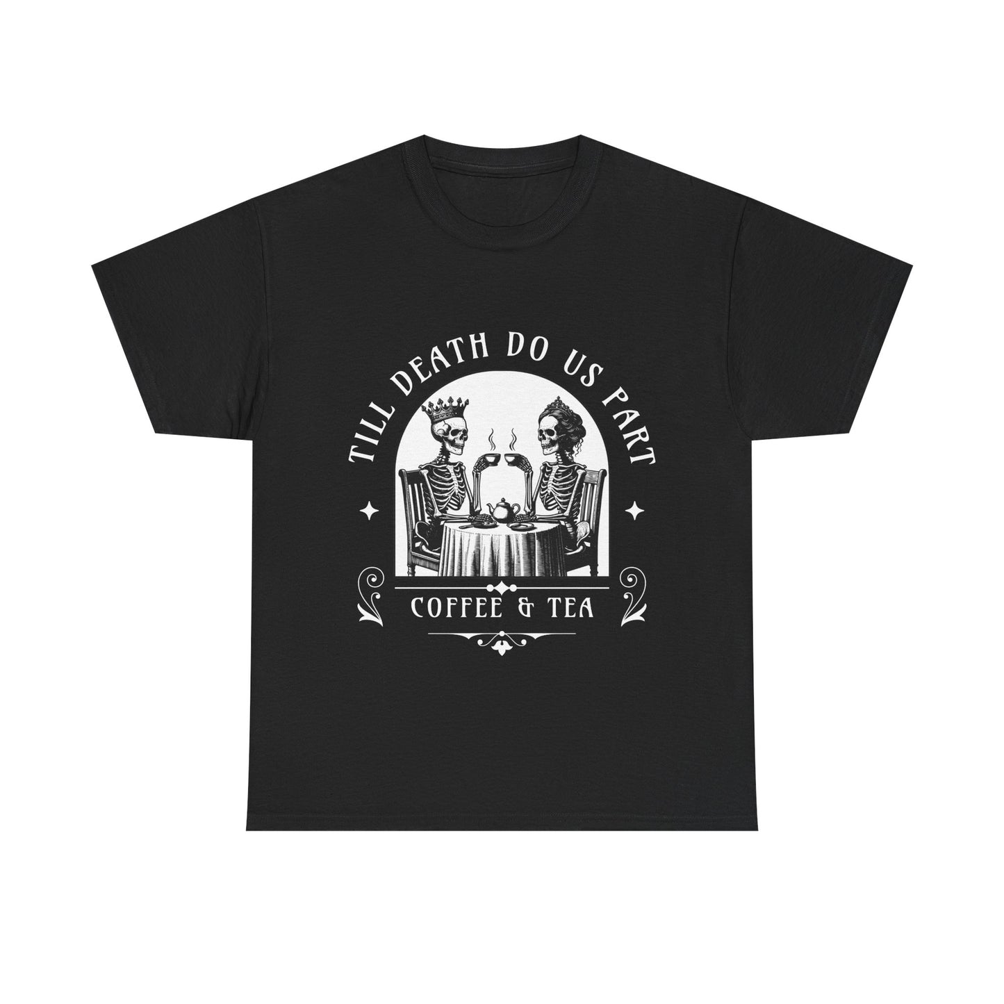 Coffee with the Dead Unisex Tee | Spooky Graphic Tee, Halloween Shirt, Casual Wear, Unique Gift, Vintage Style