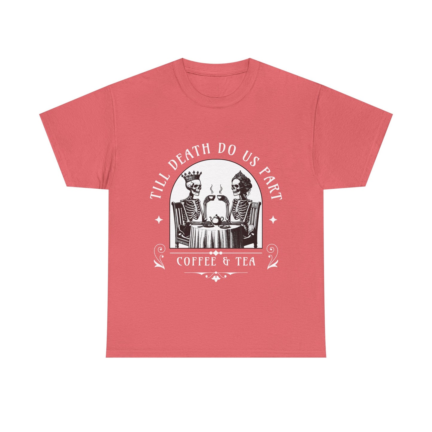 Coffee with the Dead Unisex Tee | Spooky Graphic Tee, Halloween Shirt, Casual Wear, Unique Gift, Vintage Style