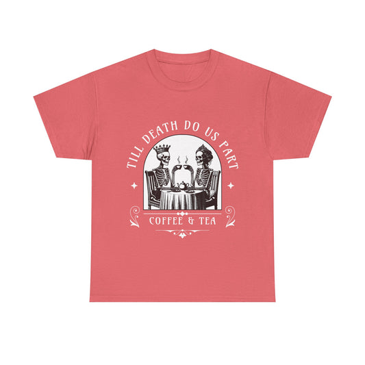 Coffee with the Dead Unisex Tee | Spooky Graphic Tee, Halloween Shirt, Casual Wear, Unique Gift, Vintage Style
