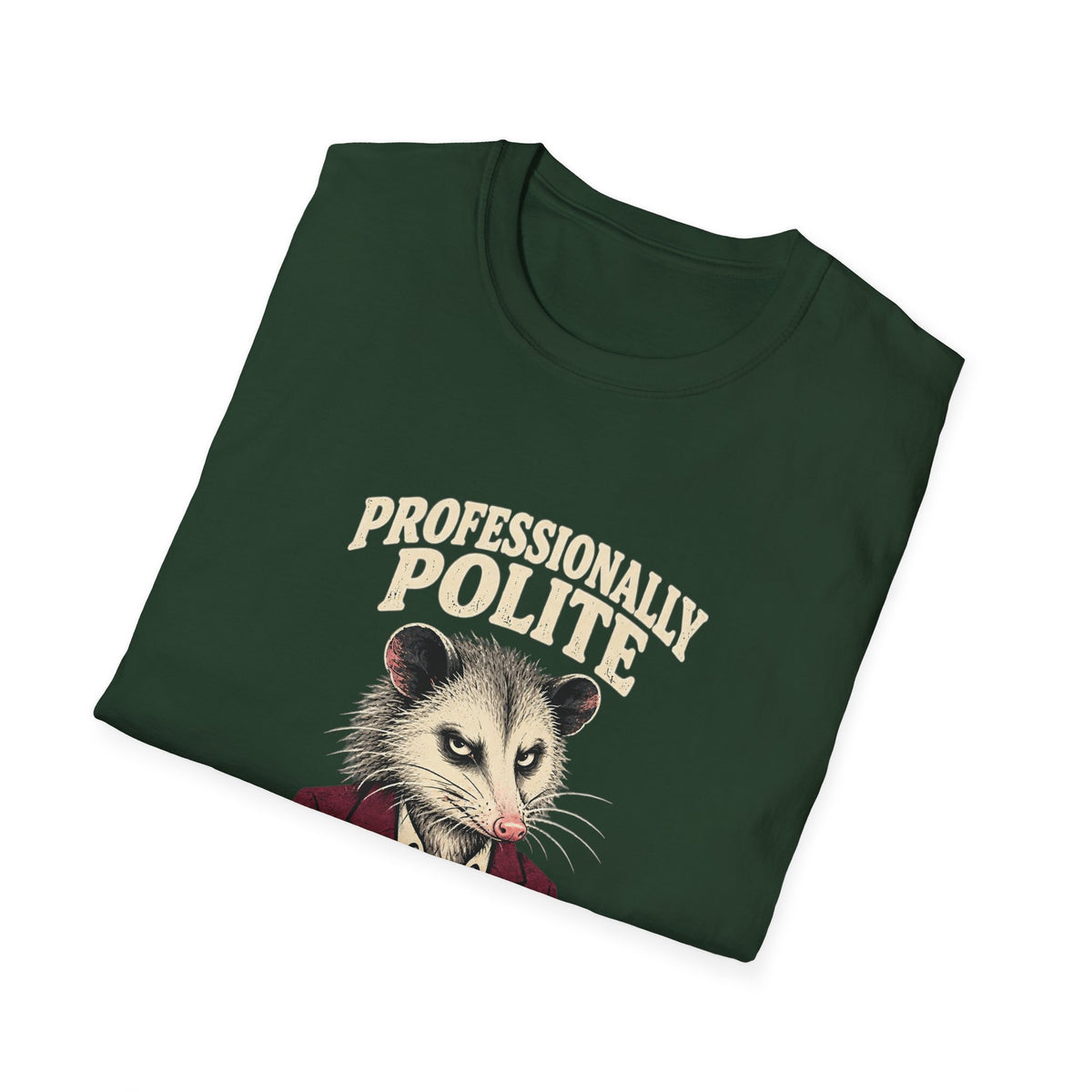 Opossum Shirt | Professionally Polite Internally Feral | Funny Work Tee