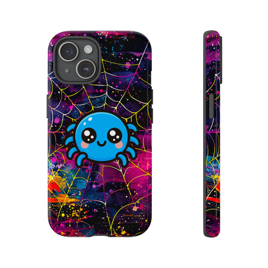 Colorful Spider Phone Case, Cute Phone Cover, Tough Cases, Trendy Tech Accessories, Gifts for Kids, Unique Halloween Decor
