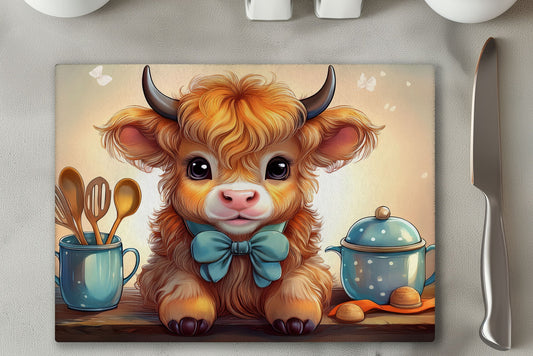 Baby Highland Cow Cutting Board